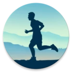 kilometers: gps track walk run android application logo